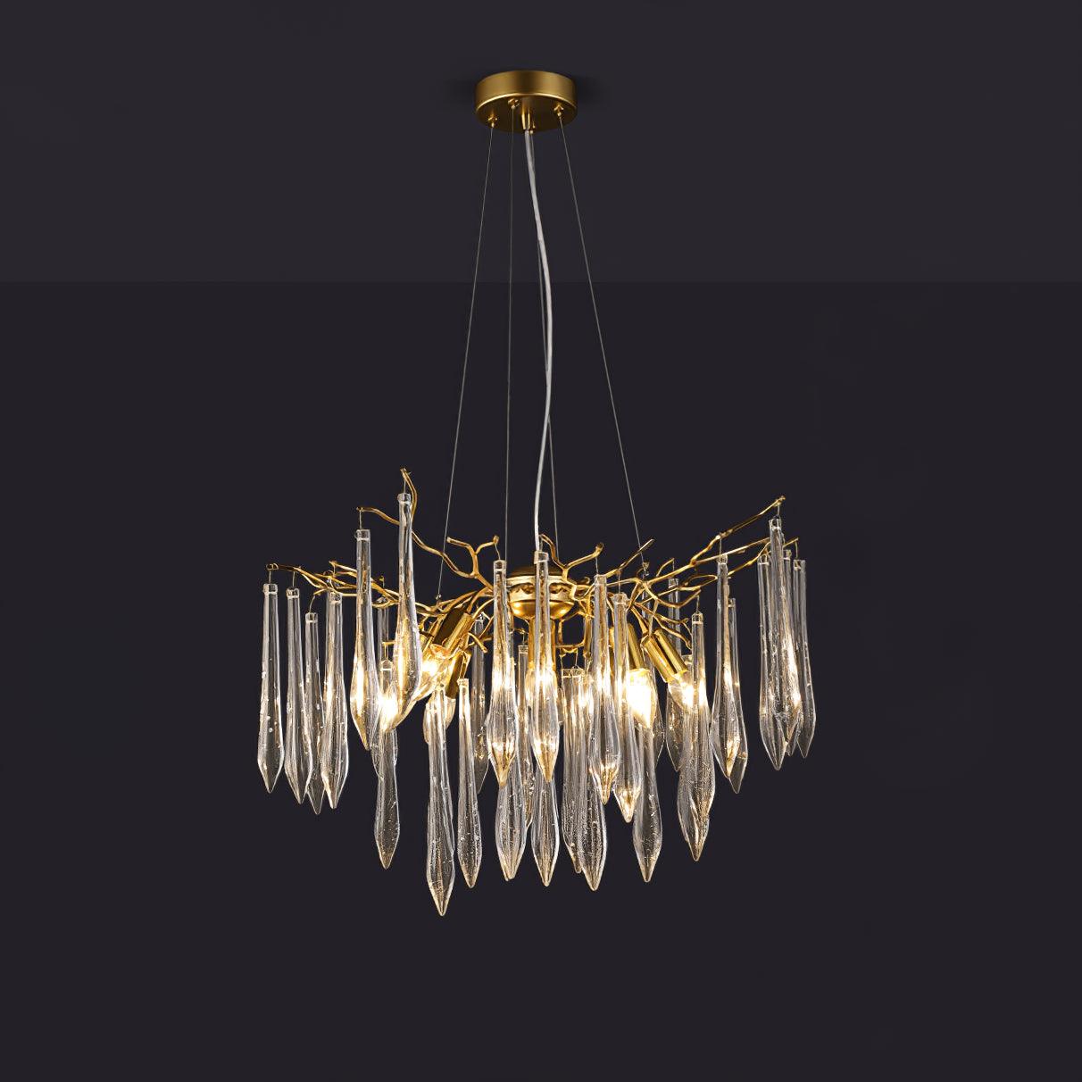 Clove Chandelier Branch Crystal Pendant Sculptural Artistic