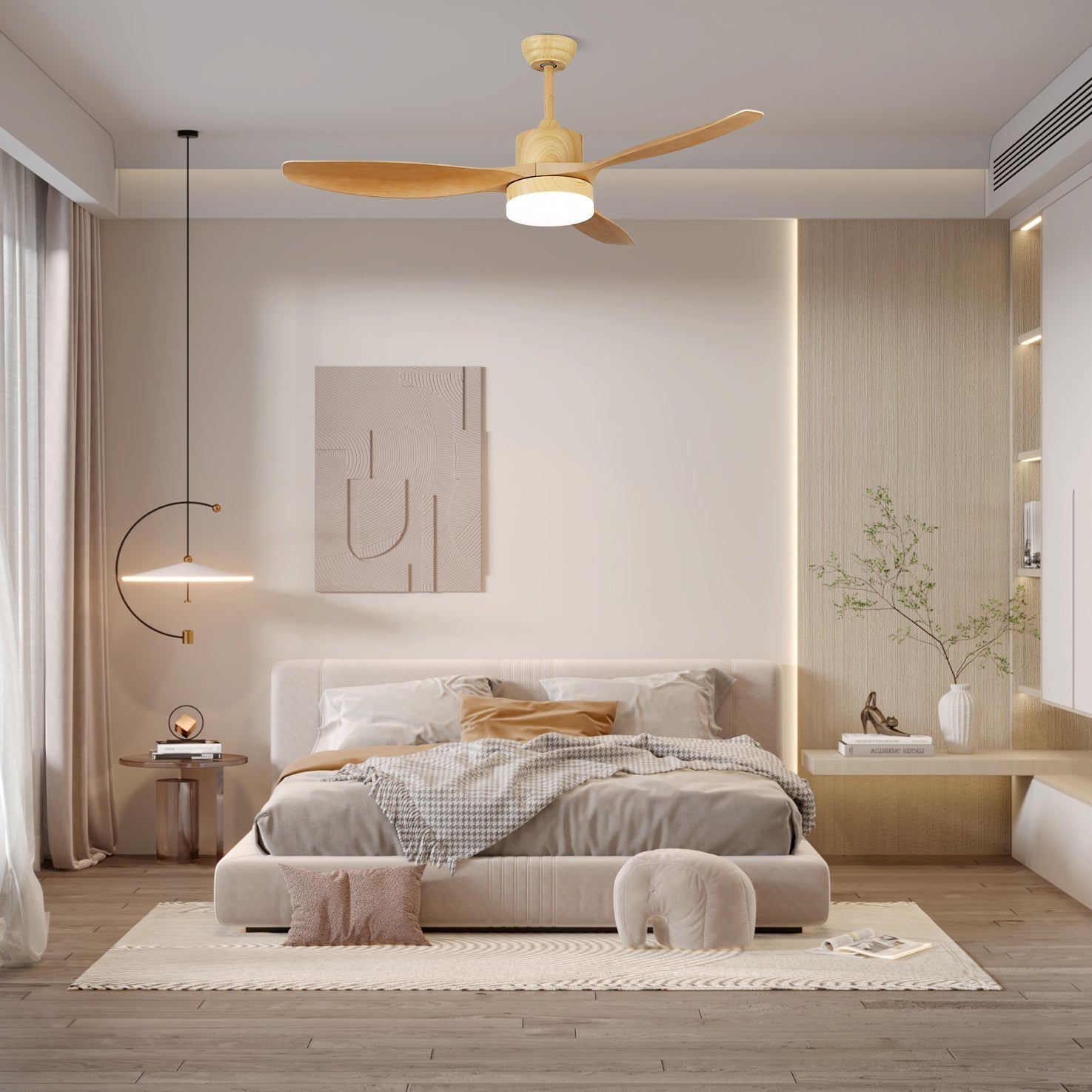 Nielsen Modern Ceiling Fan Light 48/52 Livingroom