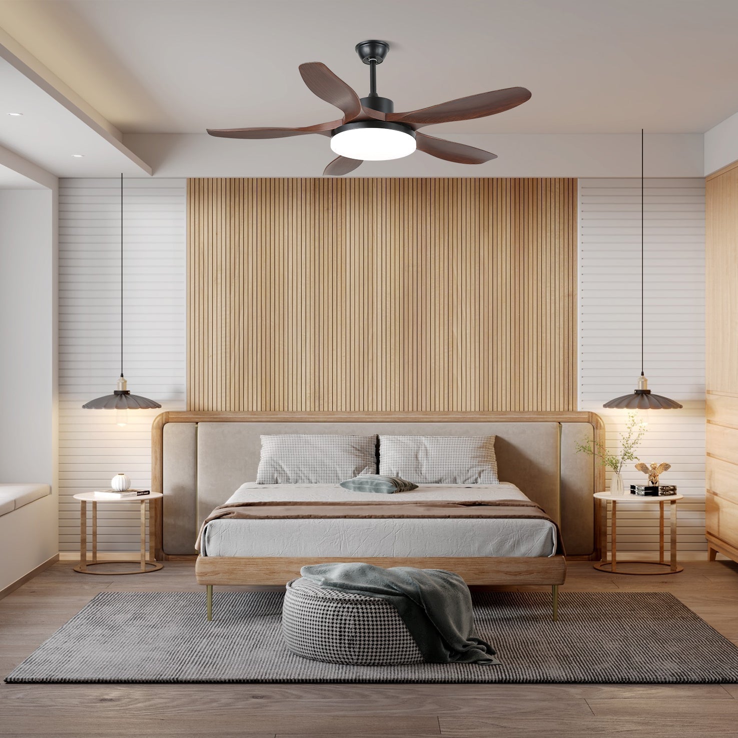 Nielsen Modern Ceiling Fan Light 48/52 Livingroom