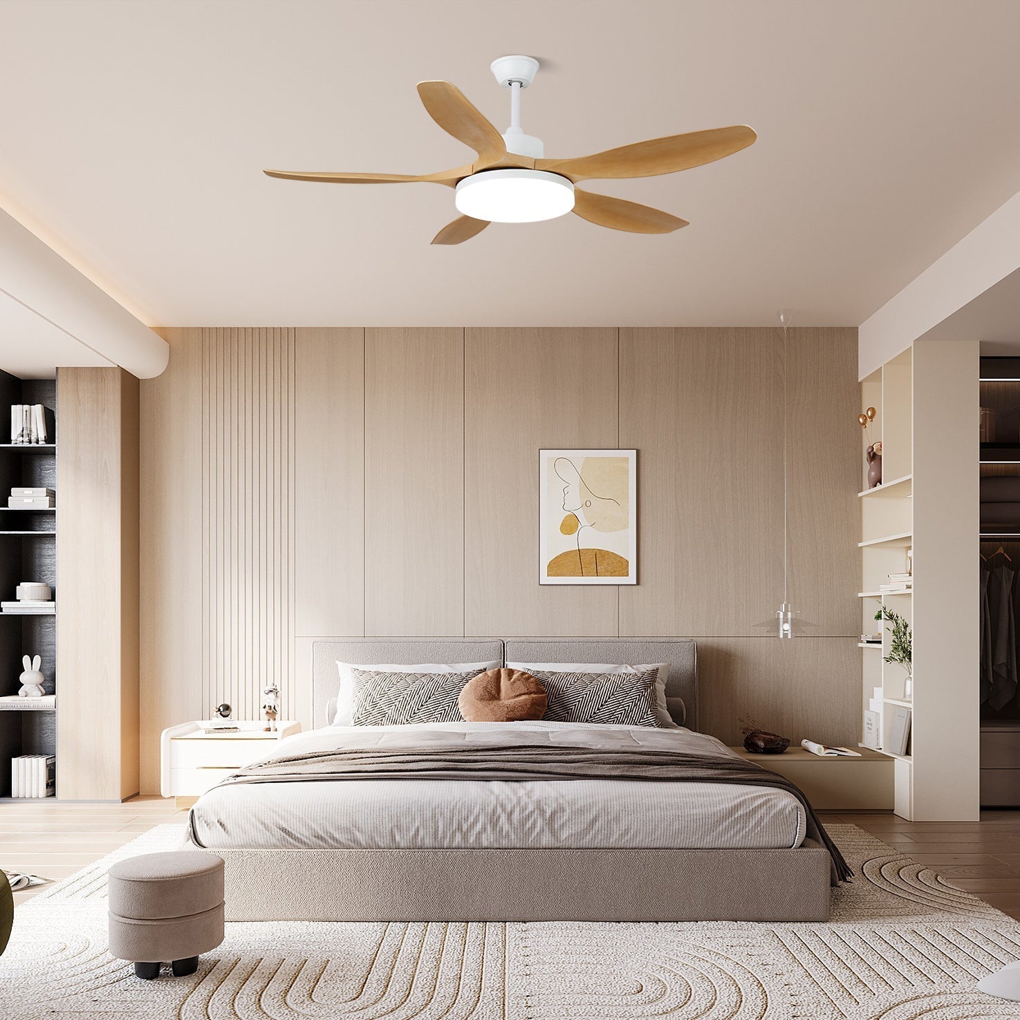 Nielsen Modern Ceiling Fan Light 48/52 Livingroom