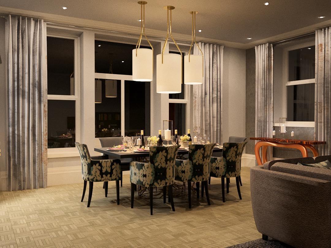 Cex Chandelier LED 3-Lights Brass Modern