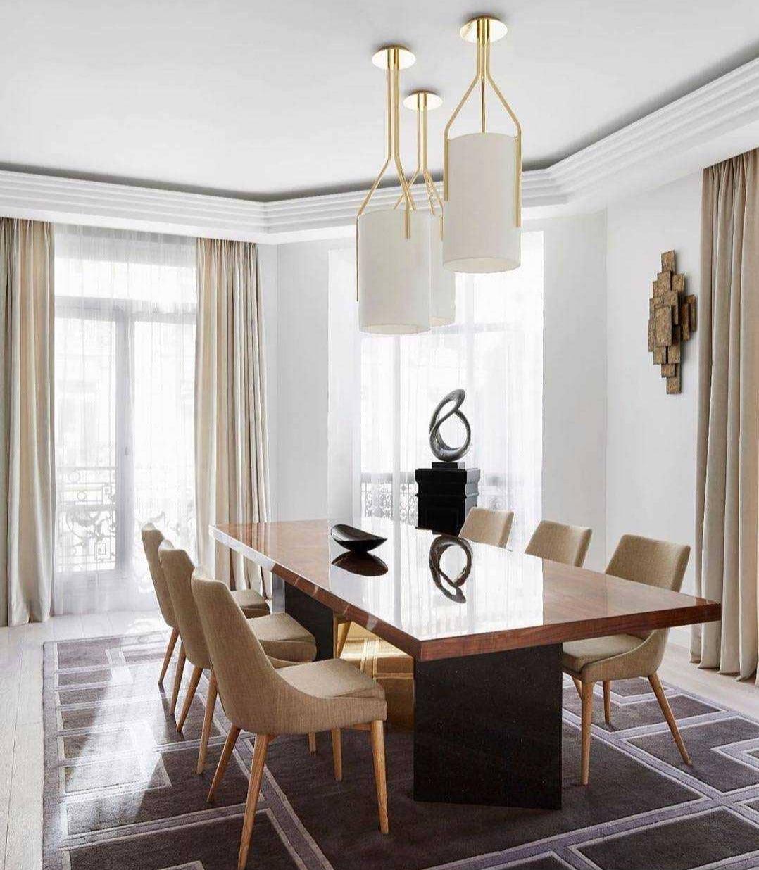 Cex Chandelier LED 3-Lights Brass Modern