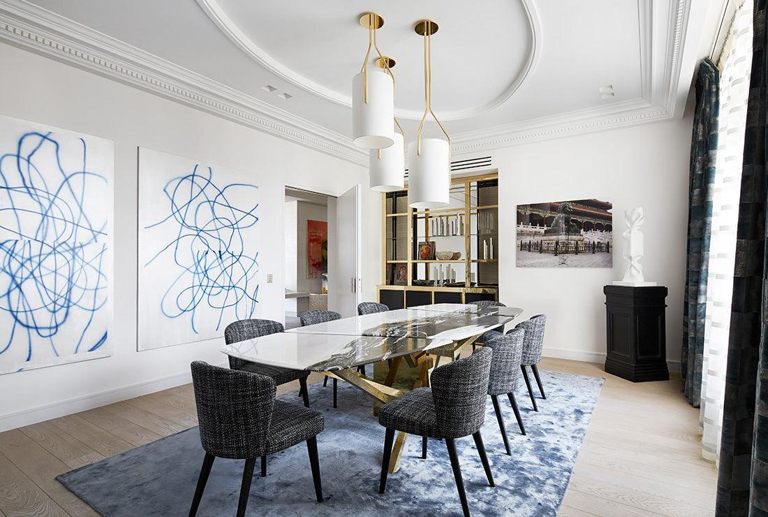 Cex Chandelier LED 3-Lights Brass Modern