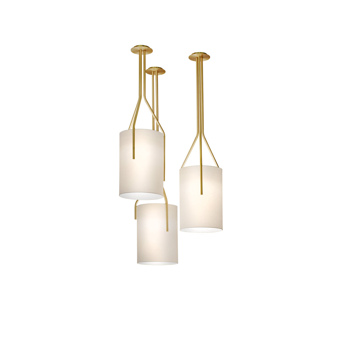 Cex Chandelier LED 3-Lights Brass Modern
