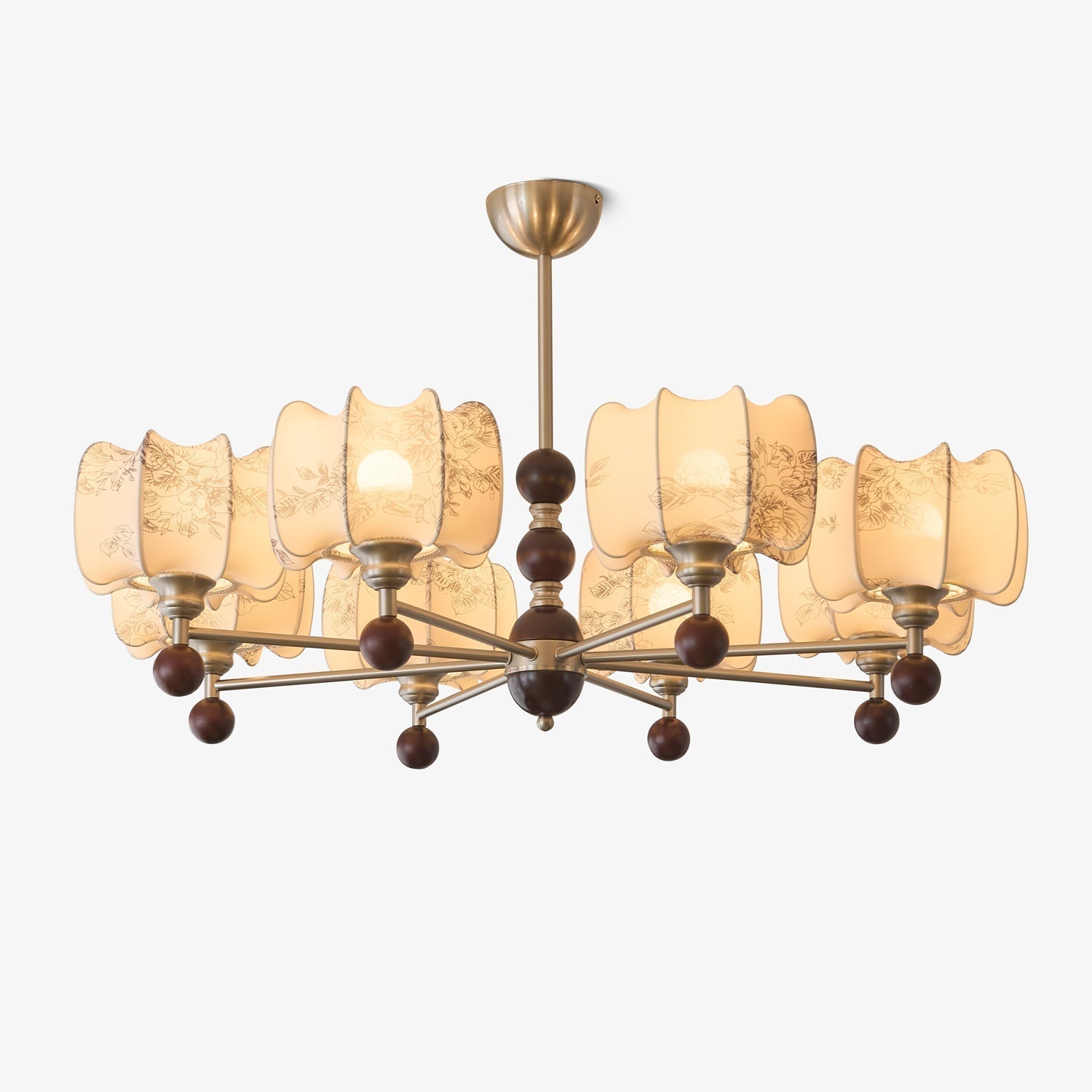 Ephaos Elegance Vintage Floral Wood Chandelier
