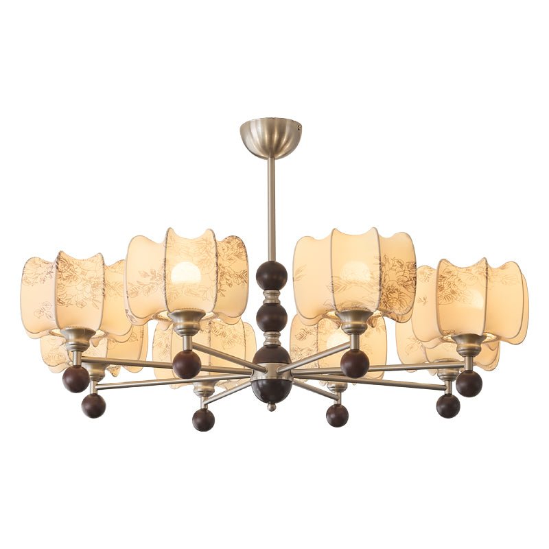 Ephaos Elegance Vintage Floral Wood Chandelier