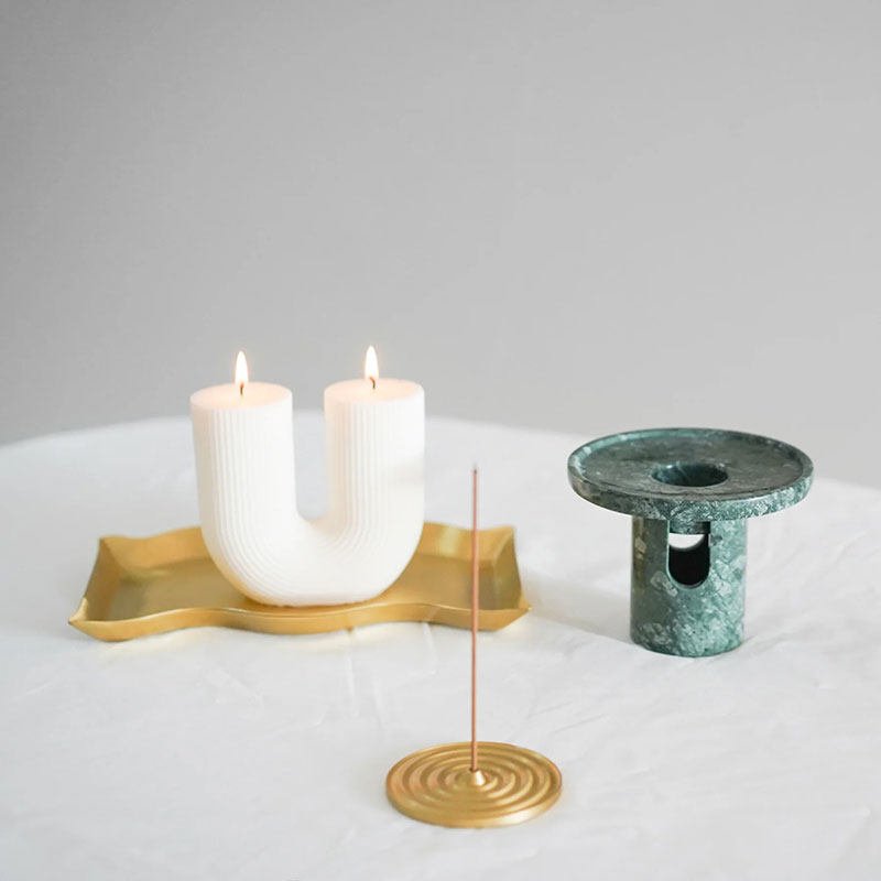 Calven Pillar Marble Candle Holder
