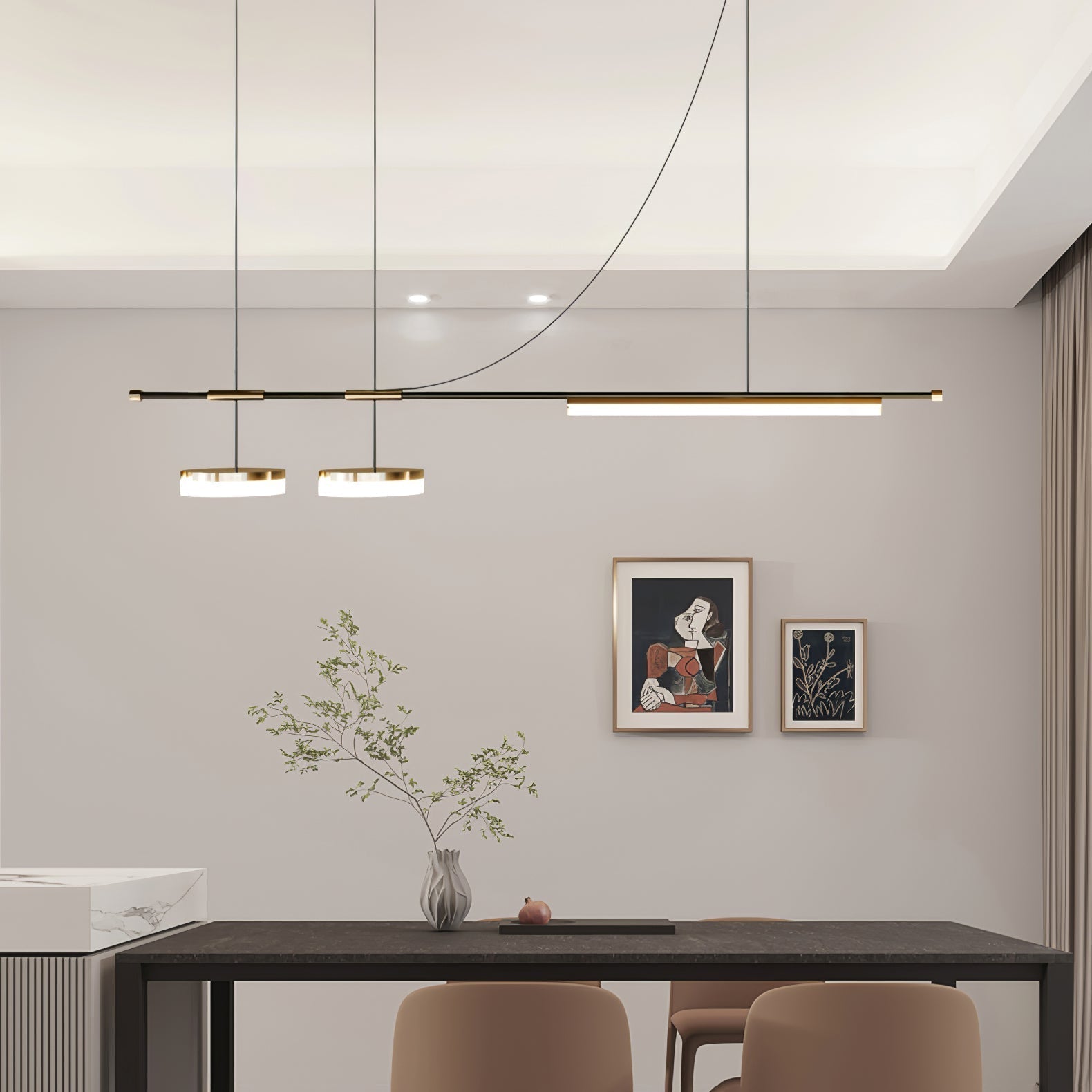 Avenanine Linear Modern Pendant Light