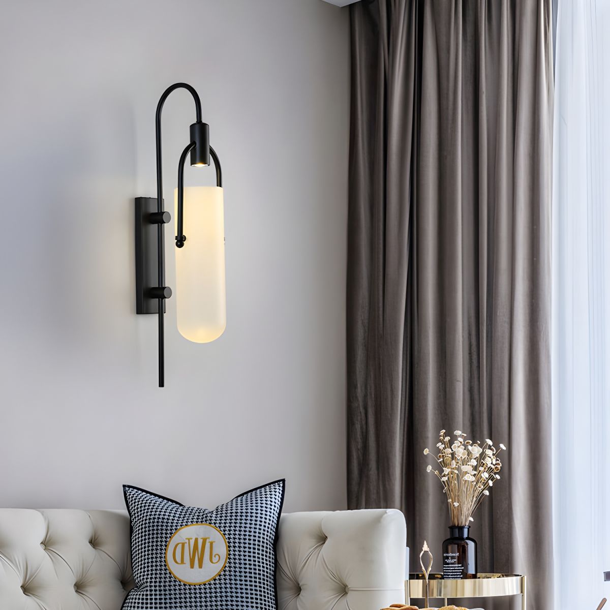 Liororaya Wall Lamp Arc Glass Modern