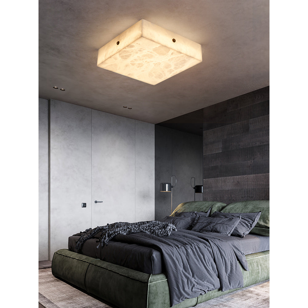 Rauduvys Modern Minimalist Alabaster Ceiling Light