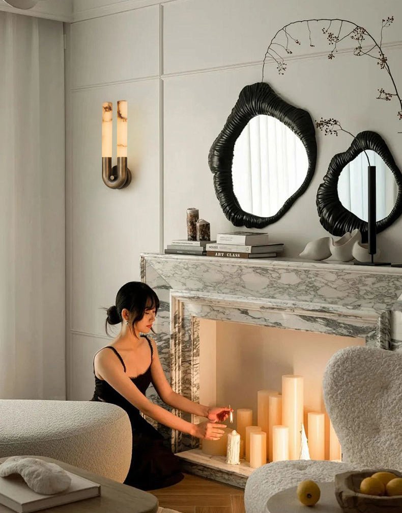 Orvella Arch Alabaster Sconce