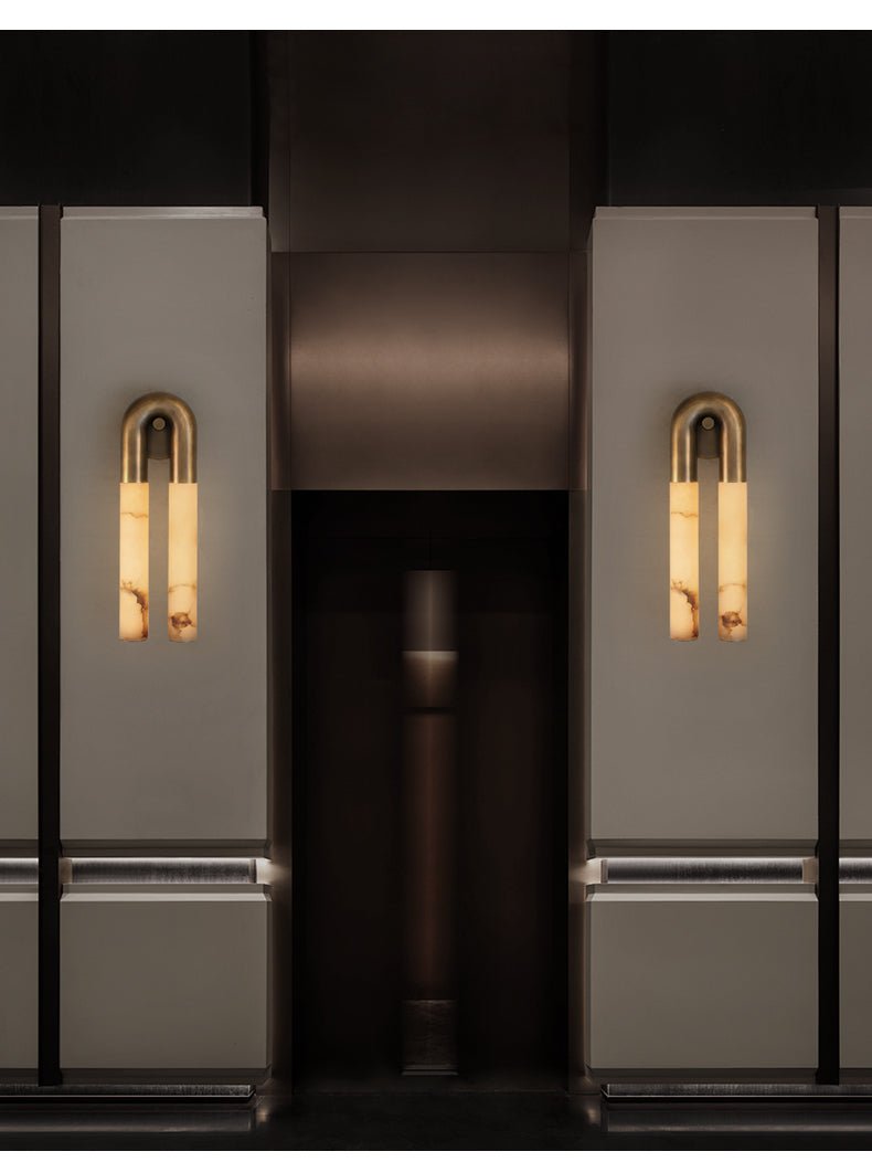 Orvella Arch Alabaster Sconce