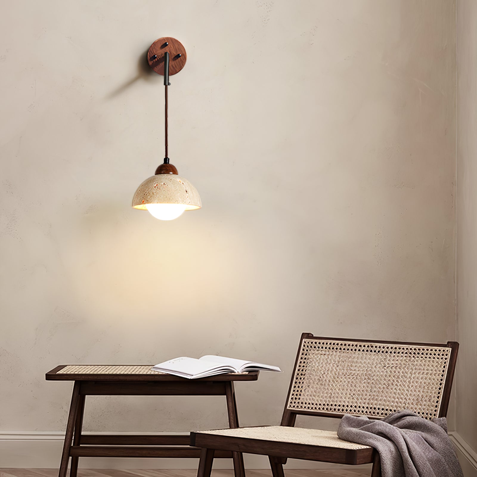 Valenella Travertine Wall Light