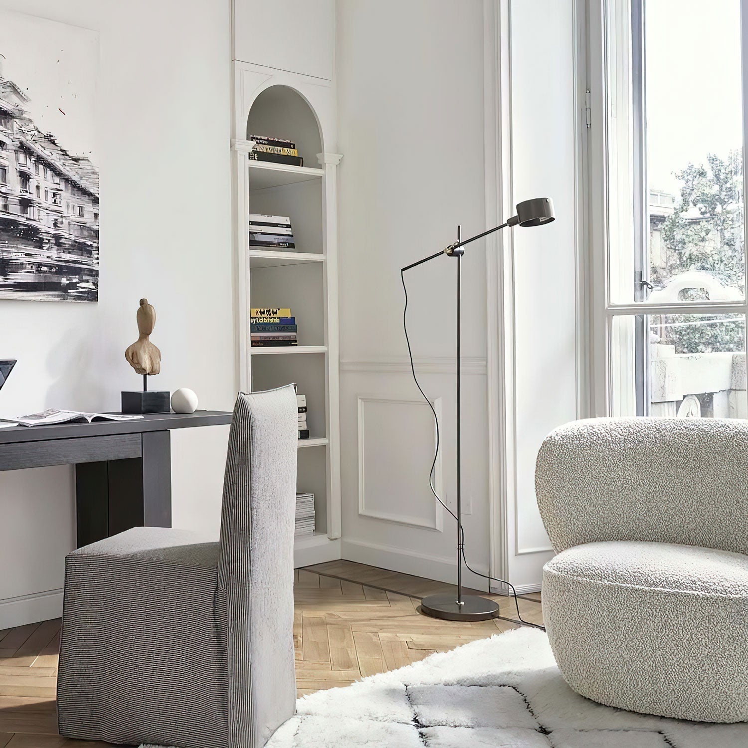 Arclen Adjustable Arm Floor Lamp