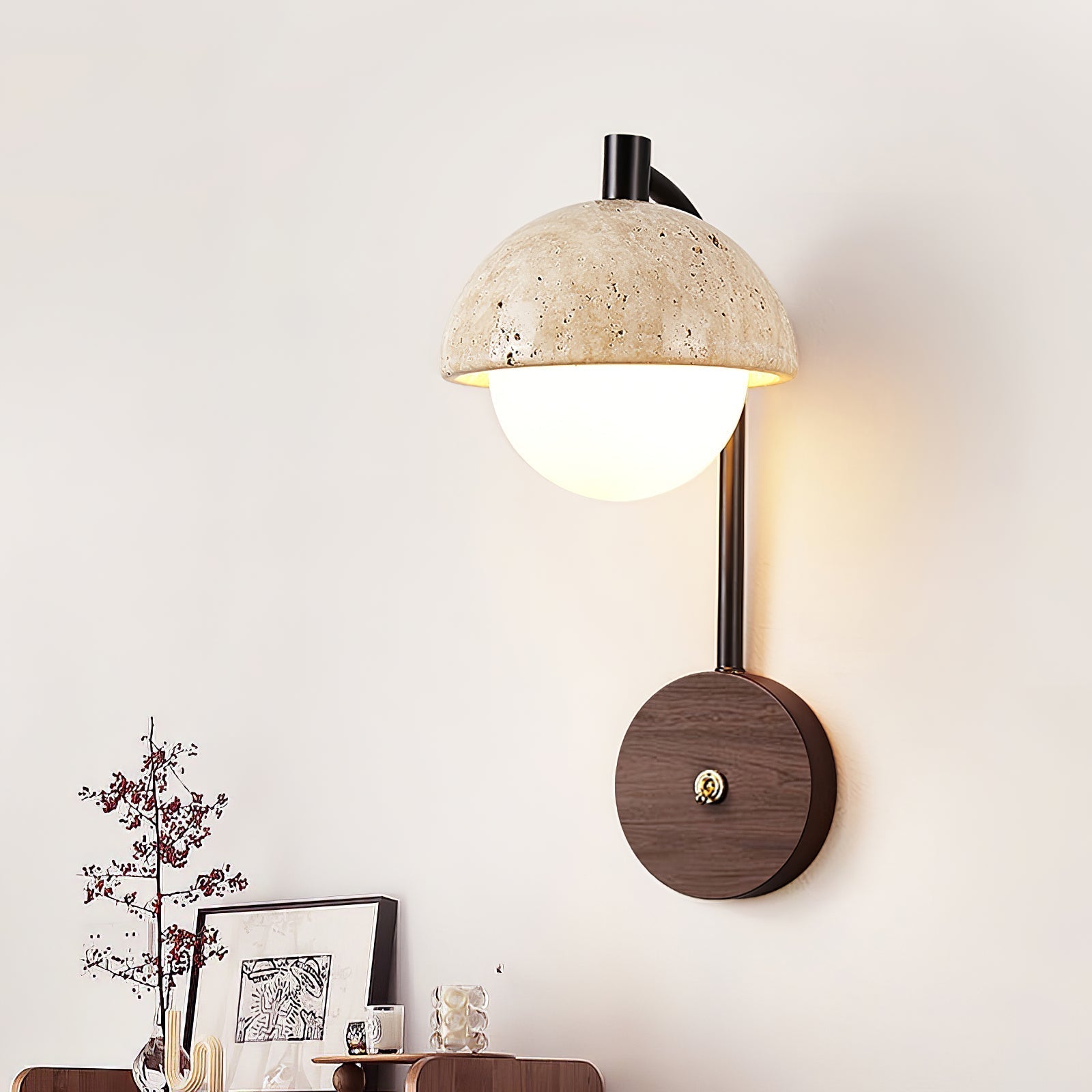 Ormaren Travertine Wall Light