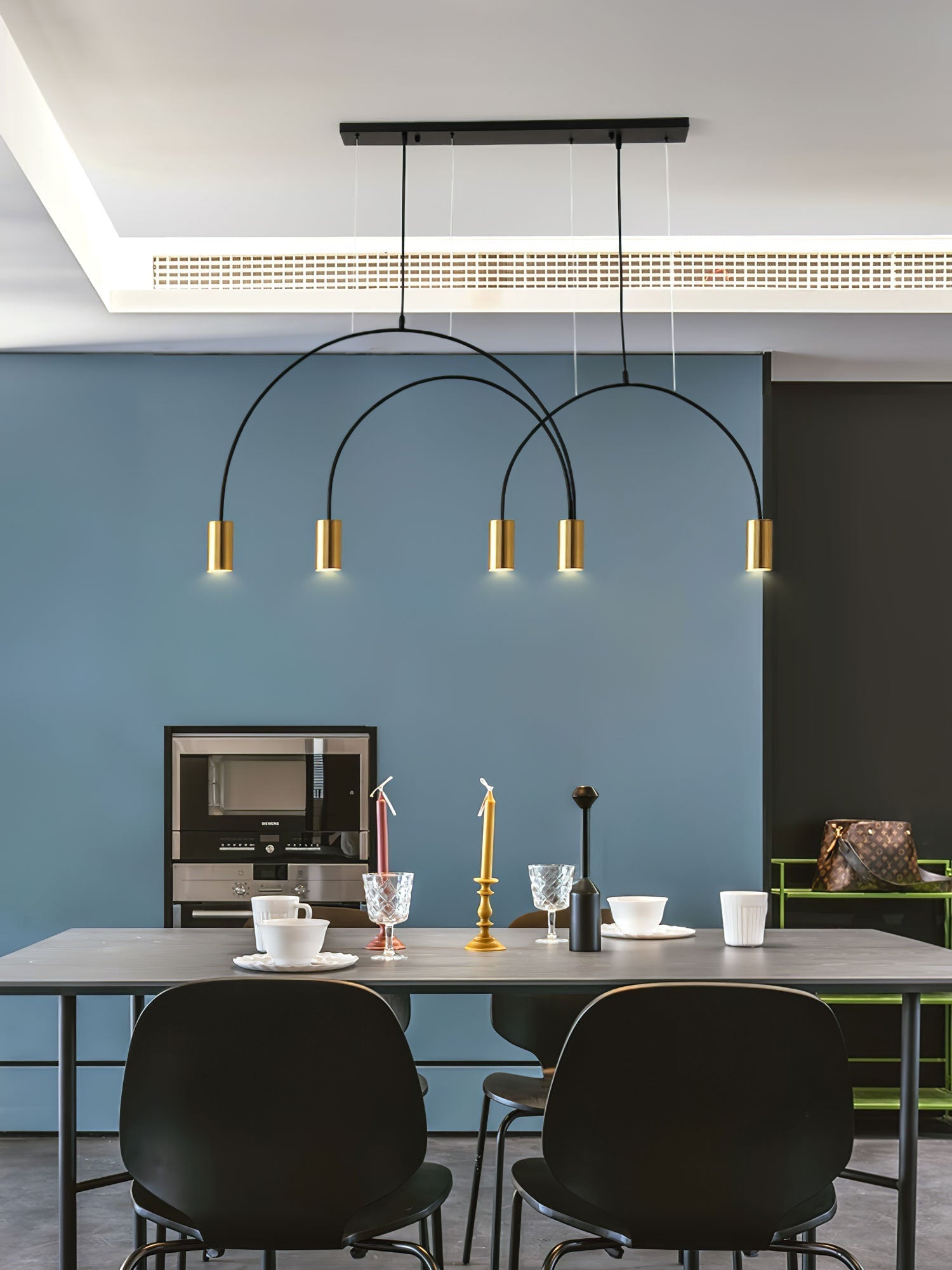 Noriel Pendant Lamp Overlapping Cylinder Minimalist Dining Room
