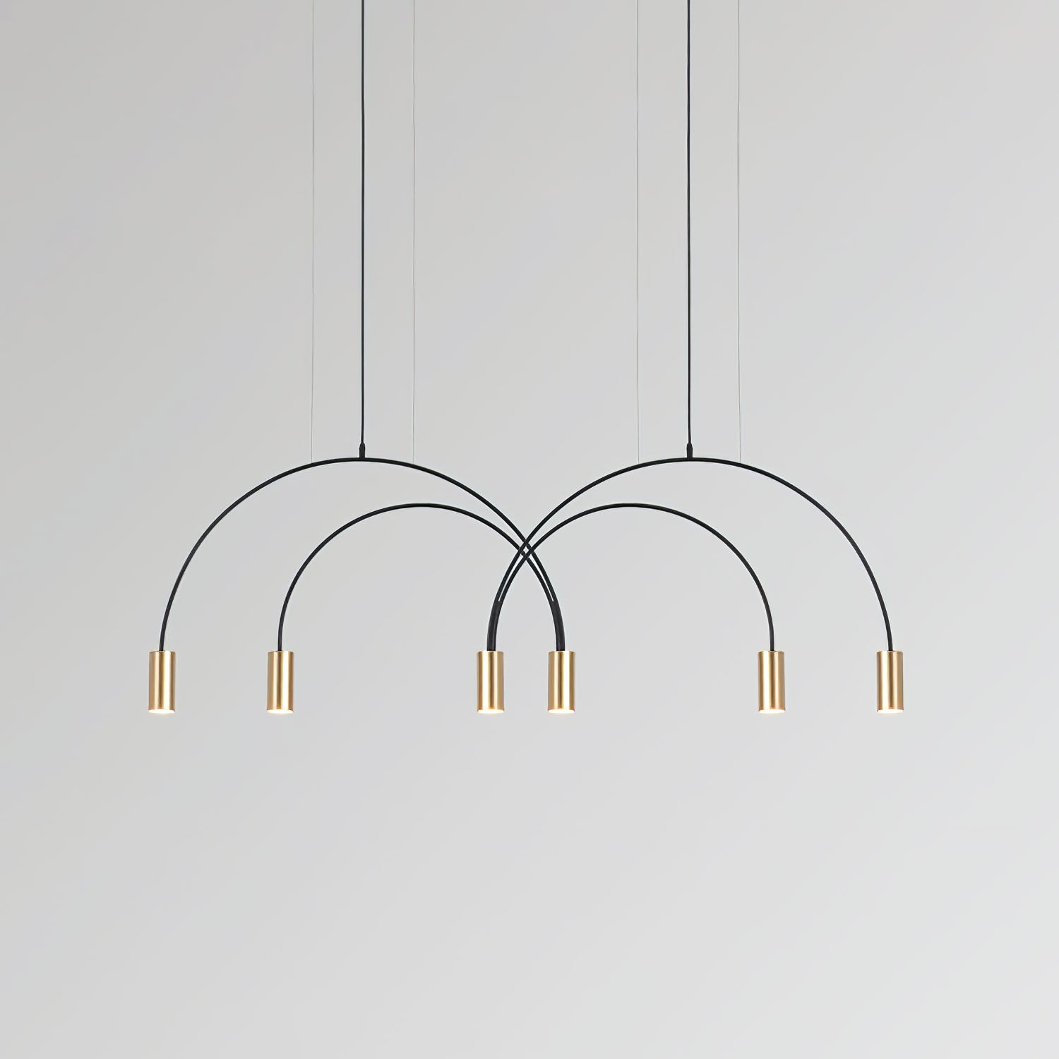 Noriel Pendant Lamp Overlapping Cylinder Minimalist Dining Room