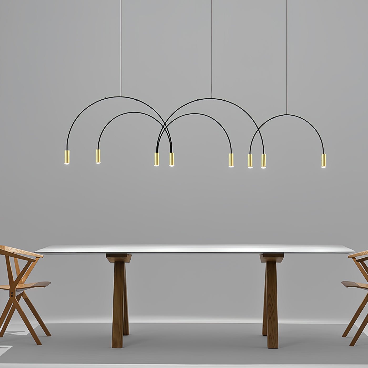 Noriel Pendant Lamp Overlapping Cylinder Minimalist Dining Room