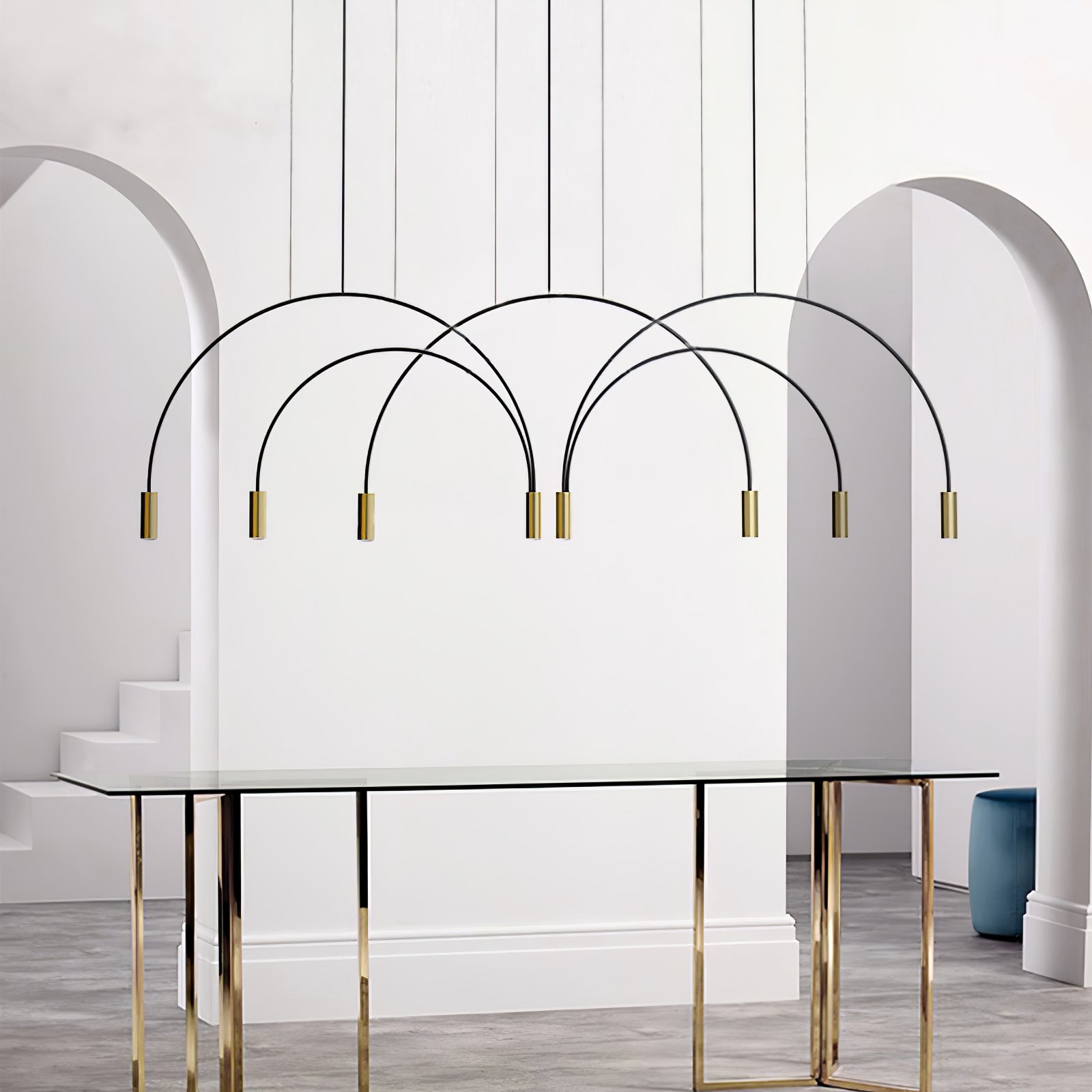 Noriel Pendant Lamp Overlapping Cylinder Minimalist Dining Room