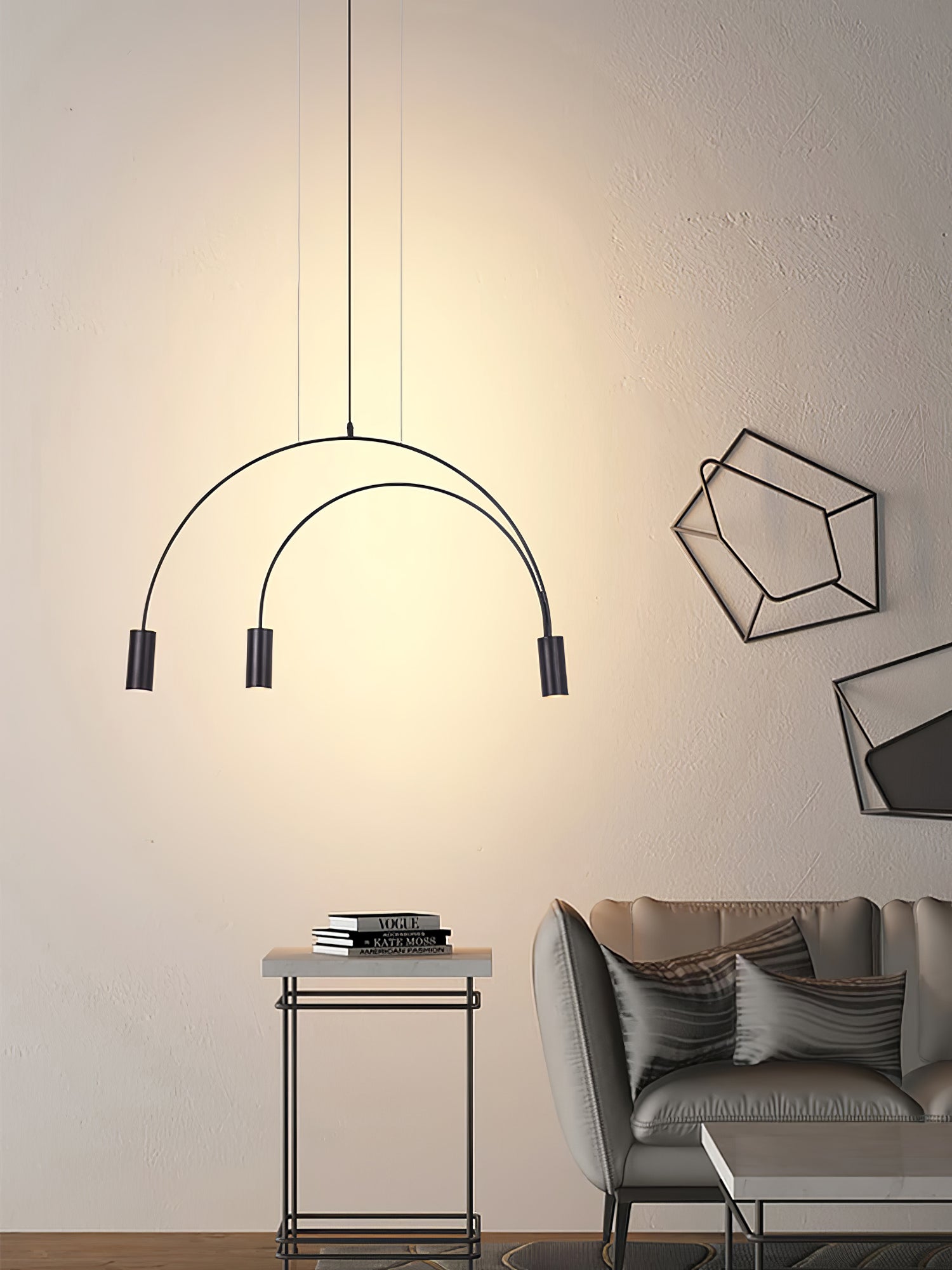 Noriel Pendant Lamp Overlapping Cylinder Minimalist Dining Room