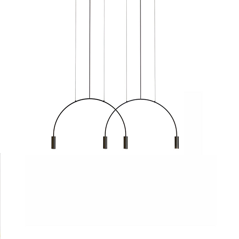 Noriel Pendant Lamp Overlapping Cylinder Minimalist Dining Room