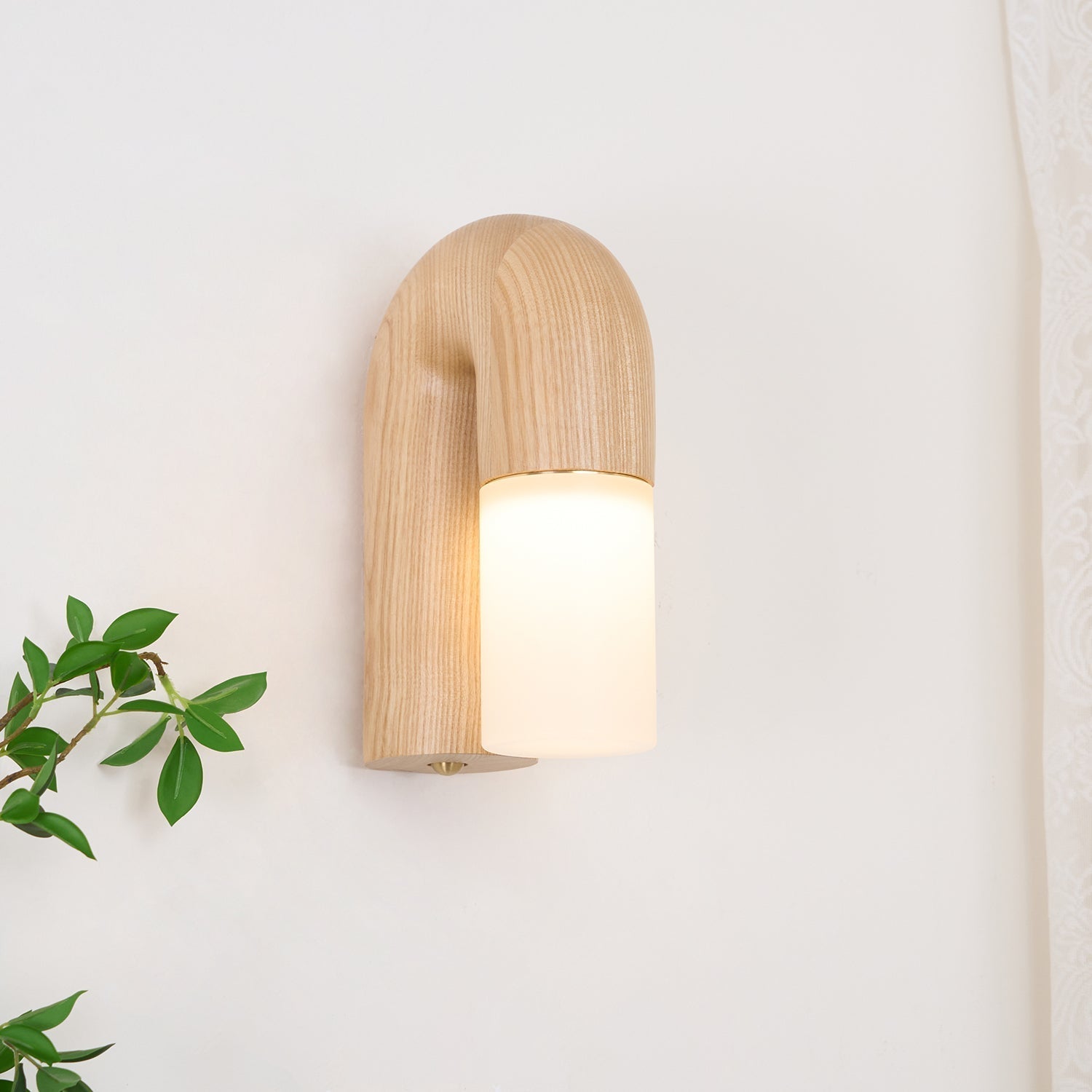 King Modern Minimalist Wood Wall Lamp