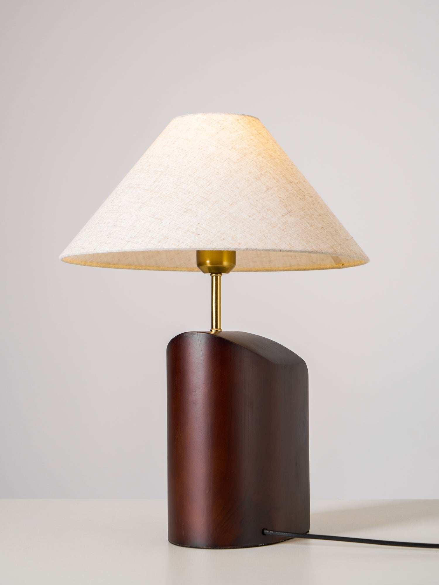 Halene Wood Fabric Table Lamp