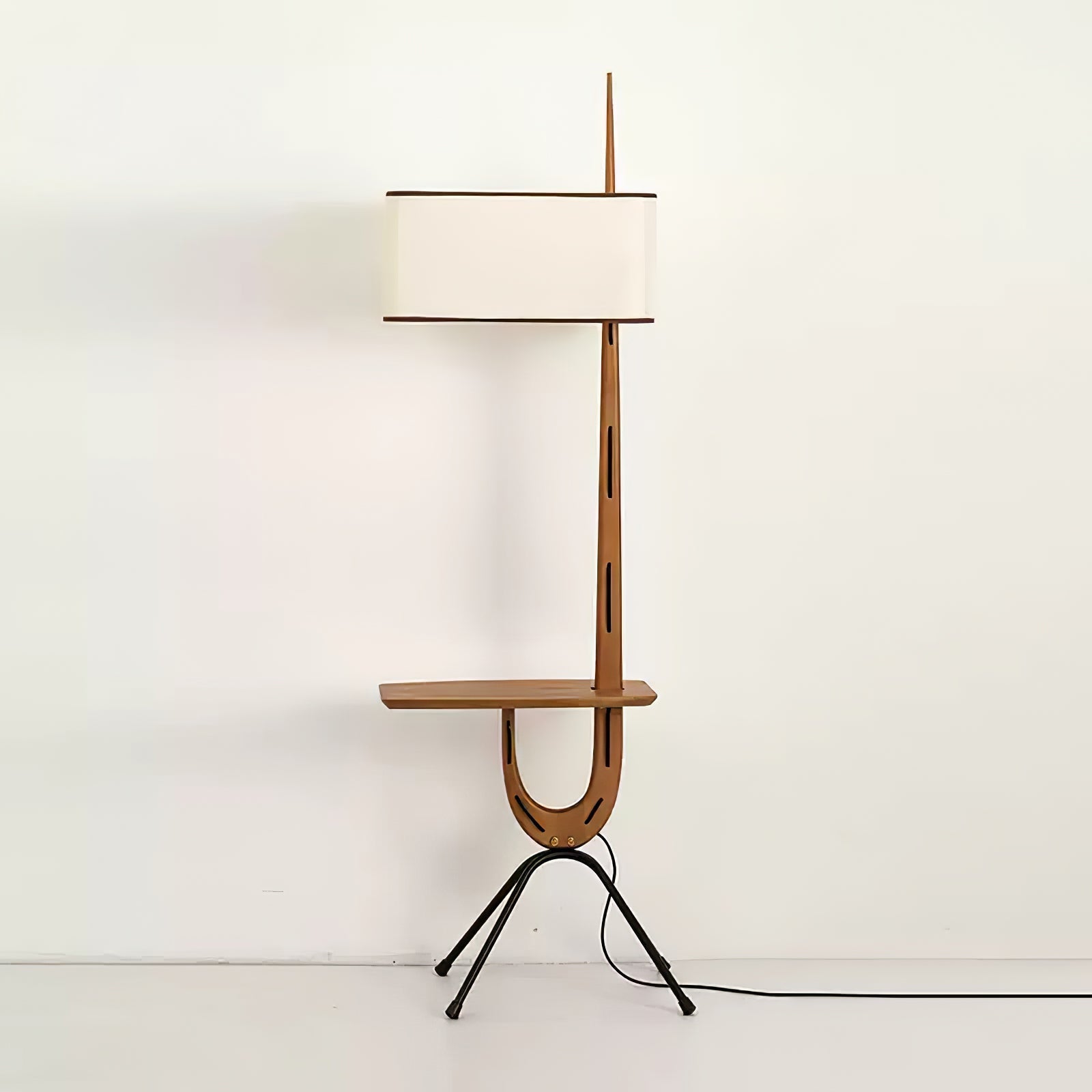 Vemara Mid Century Wood Floor Lamp