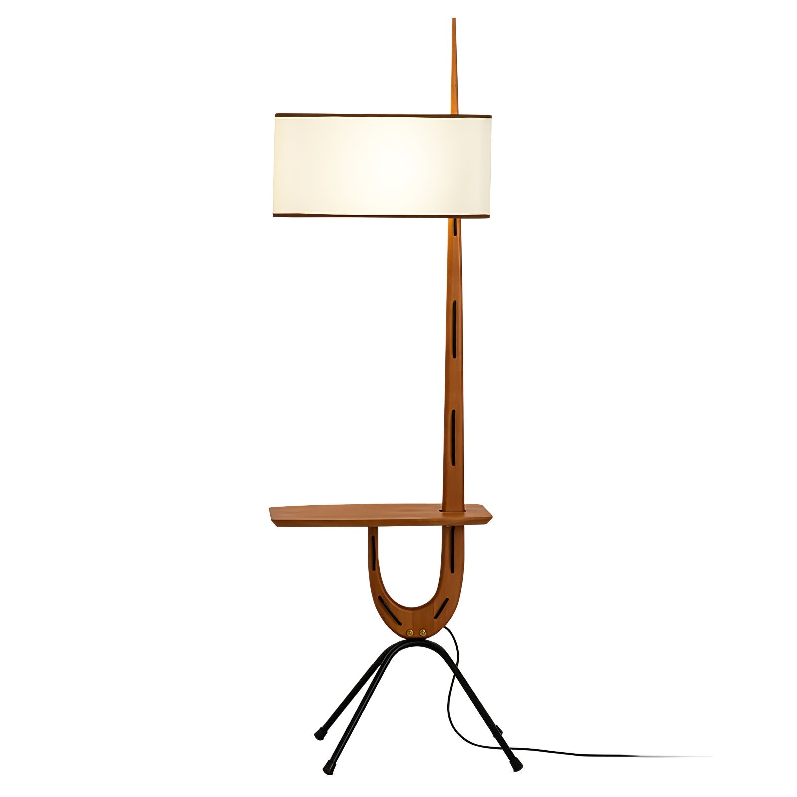Vemara Mid Century Wood Floor Lamp