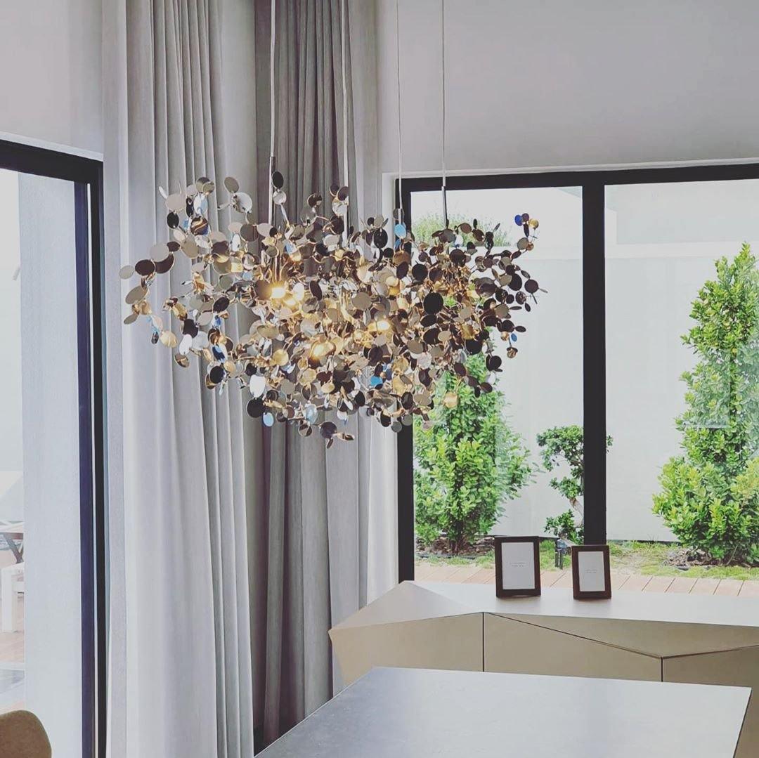 Noruielle Pendant Lamp Metallic Disc Cloud