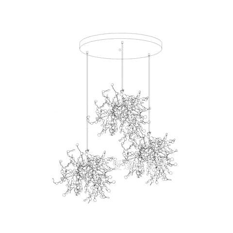 Noruielle Pendant Lamp Metallic Disc Cloud