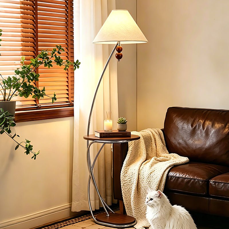 Elaorina Curved Shelf Floor Lamp