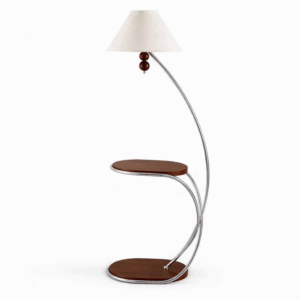 Elaorina Curved Shelf Floor Lamp