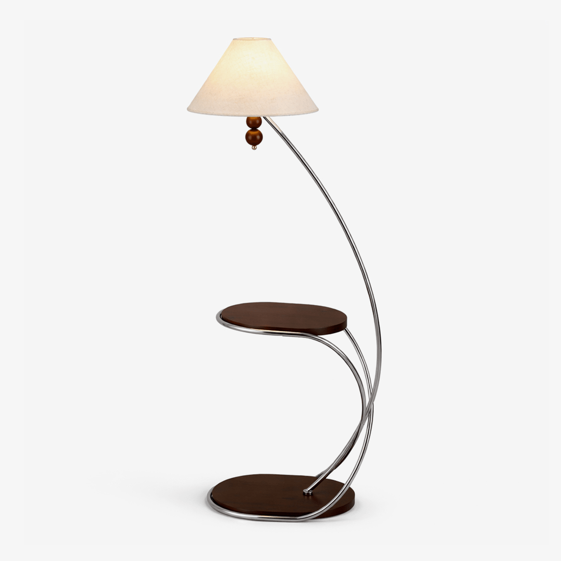 Elaorina Curved Shelf Floor Lamp