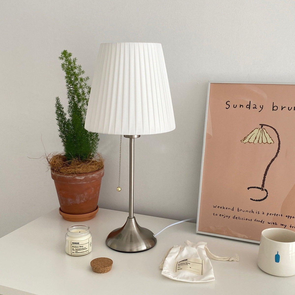 Simplicity Pleated Fabric Table Lamp