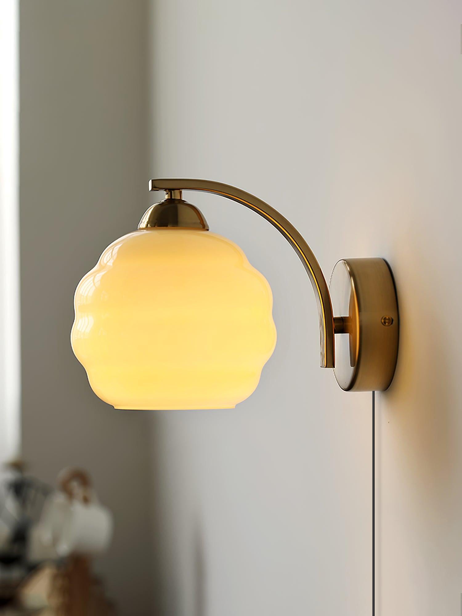 Eiraaine Wall Lamp Art Deco Glass Chrome