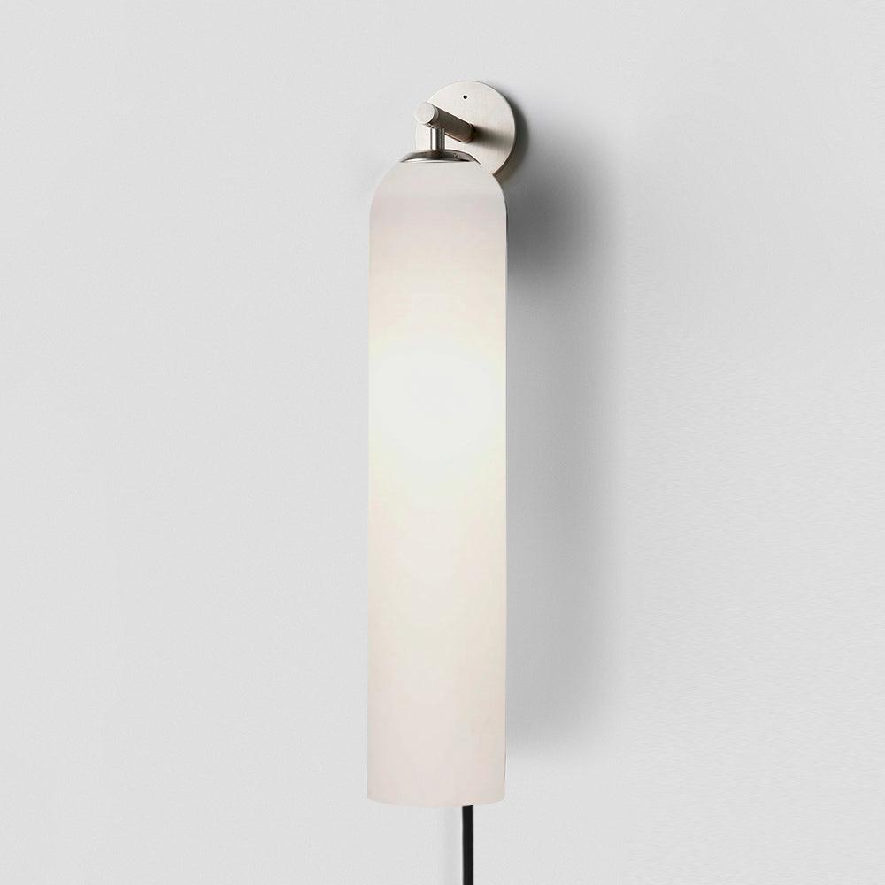 Glass Cylinder Plug-In Wall Sconce