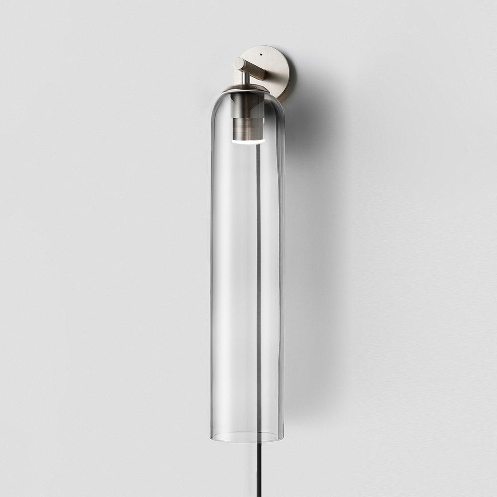 Glass Cylinder Plug-In Wall Sconce