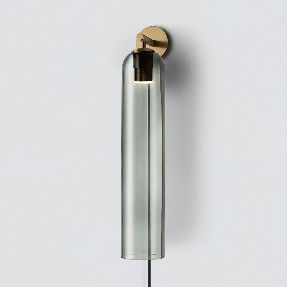 Glass Cylinder Plug-In Wall Sconce