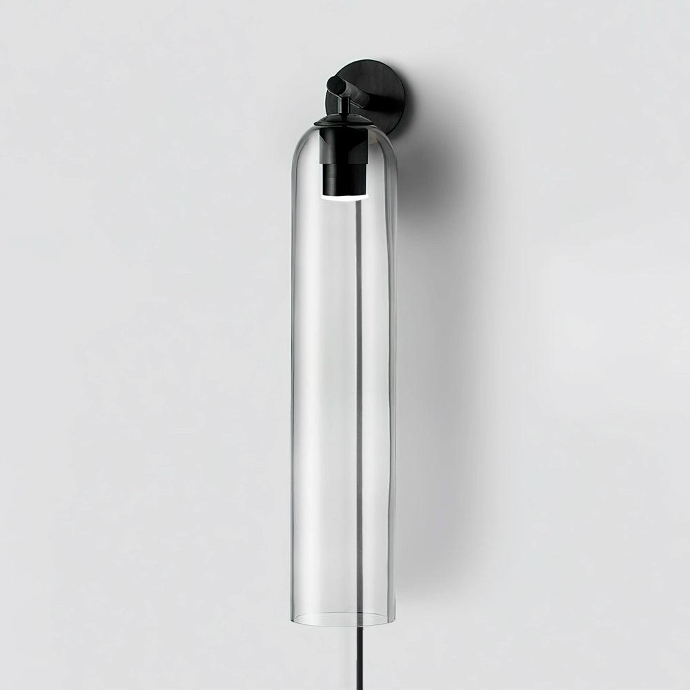 Glass Cylinder Plug-In Wall Sconce
