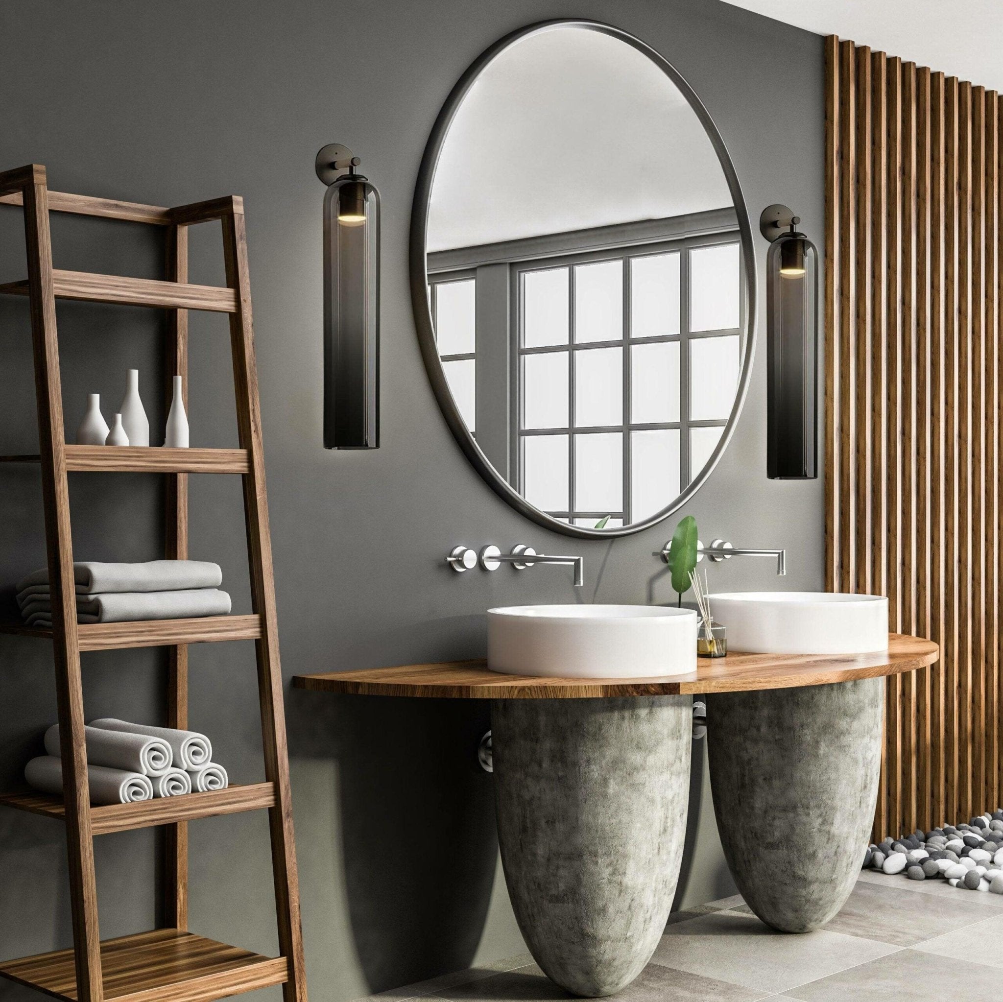 Glass Cylinder Plug-In Wall Sconce