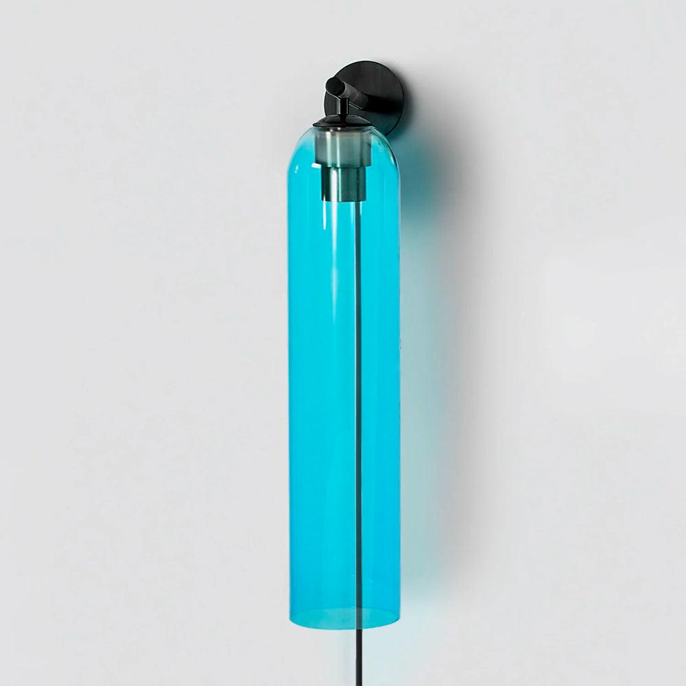 Glass Cylinder Plug-In Wall Sconce