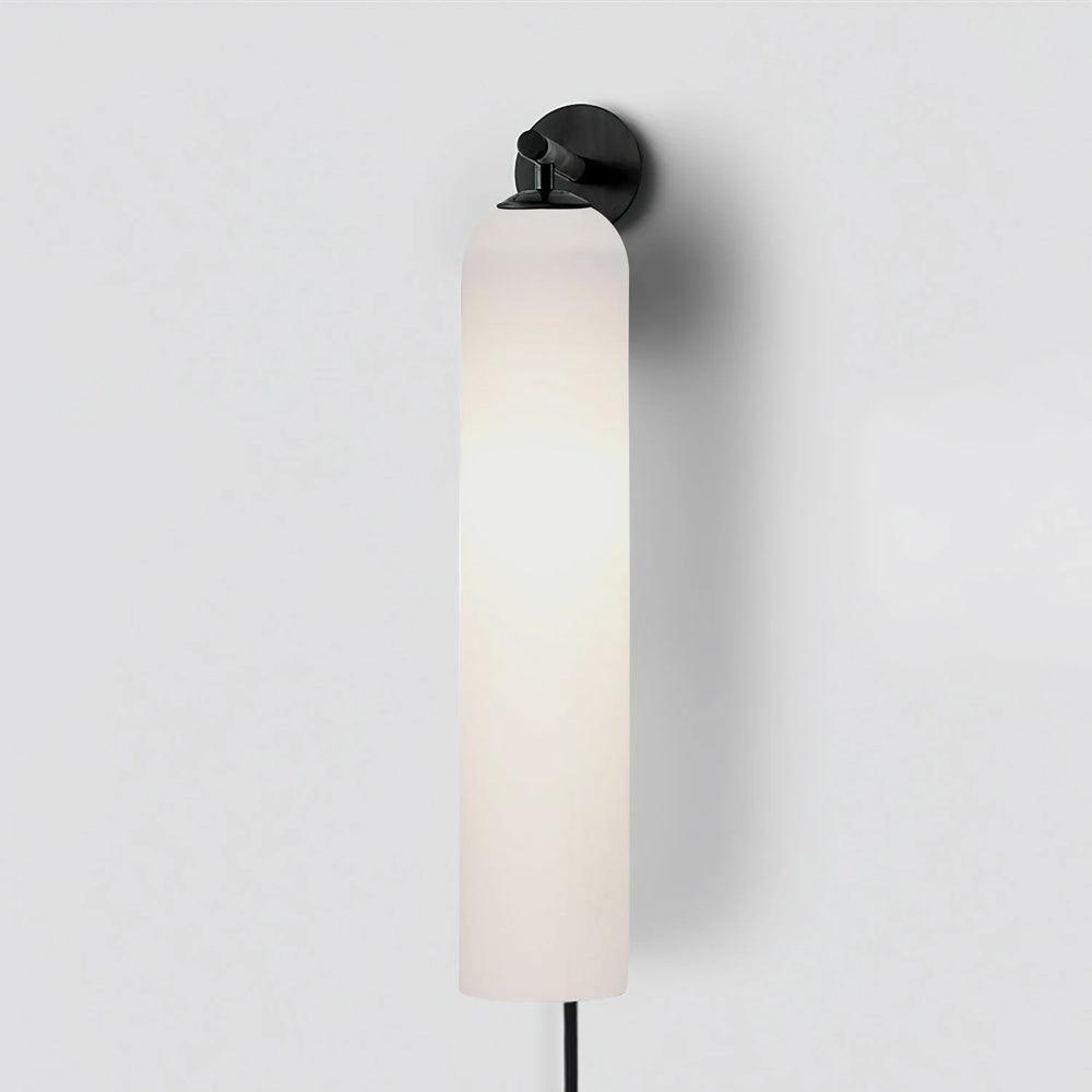 Glass Cylinder Plug-In Wall Sconce