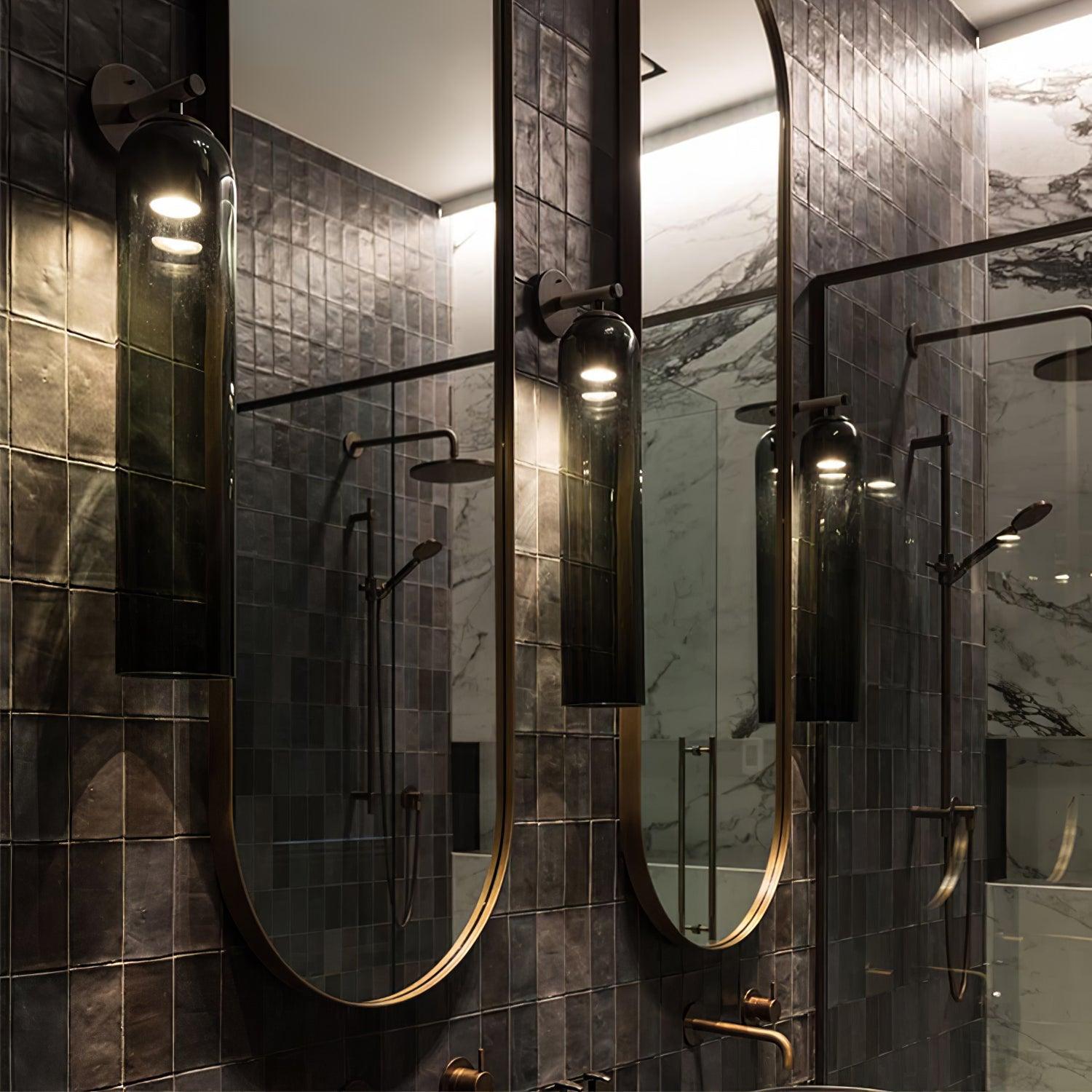 Glass Cylinder Plug-In Wall Sconce