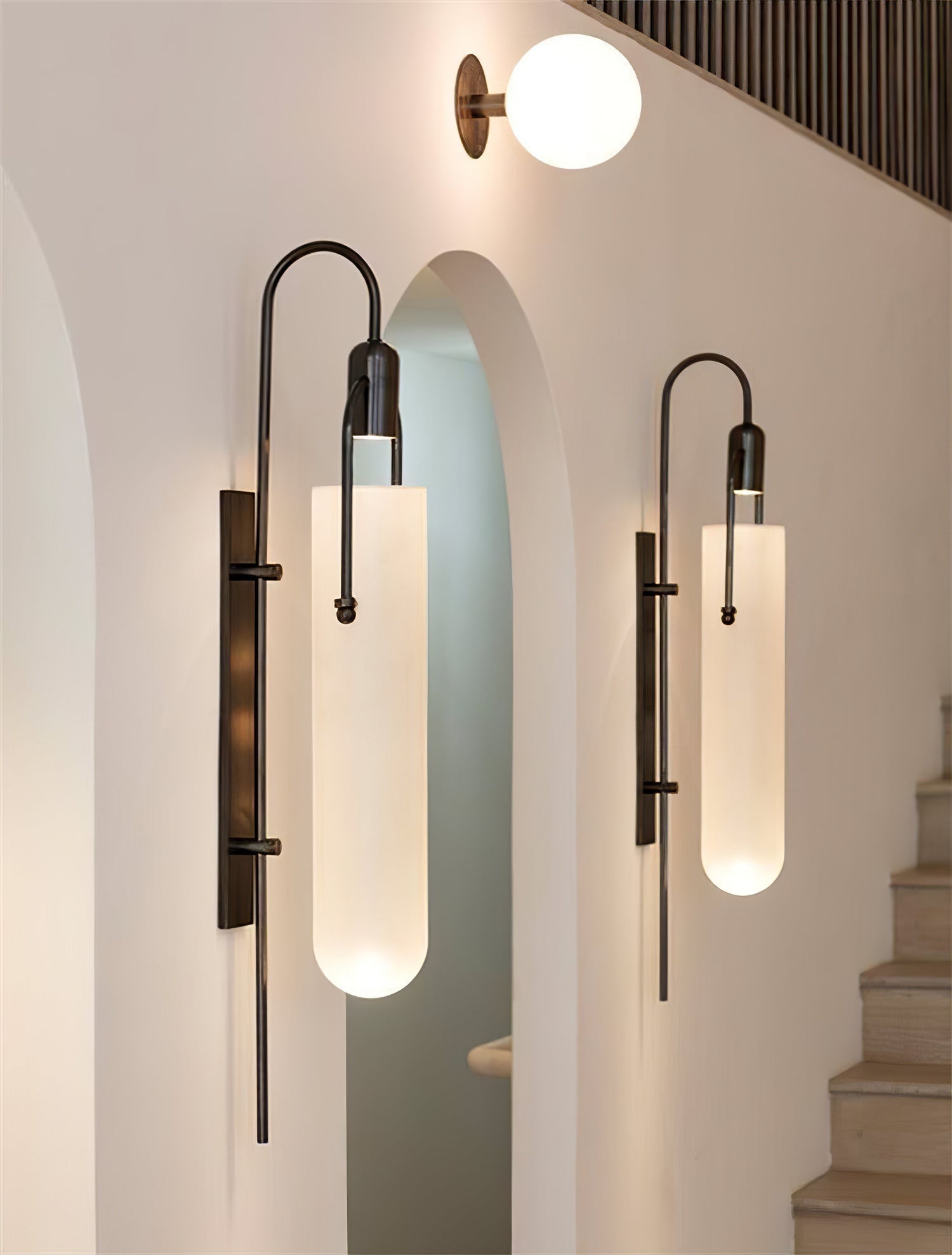Liororaya Wall Lamp Arc Glass Modern