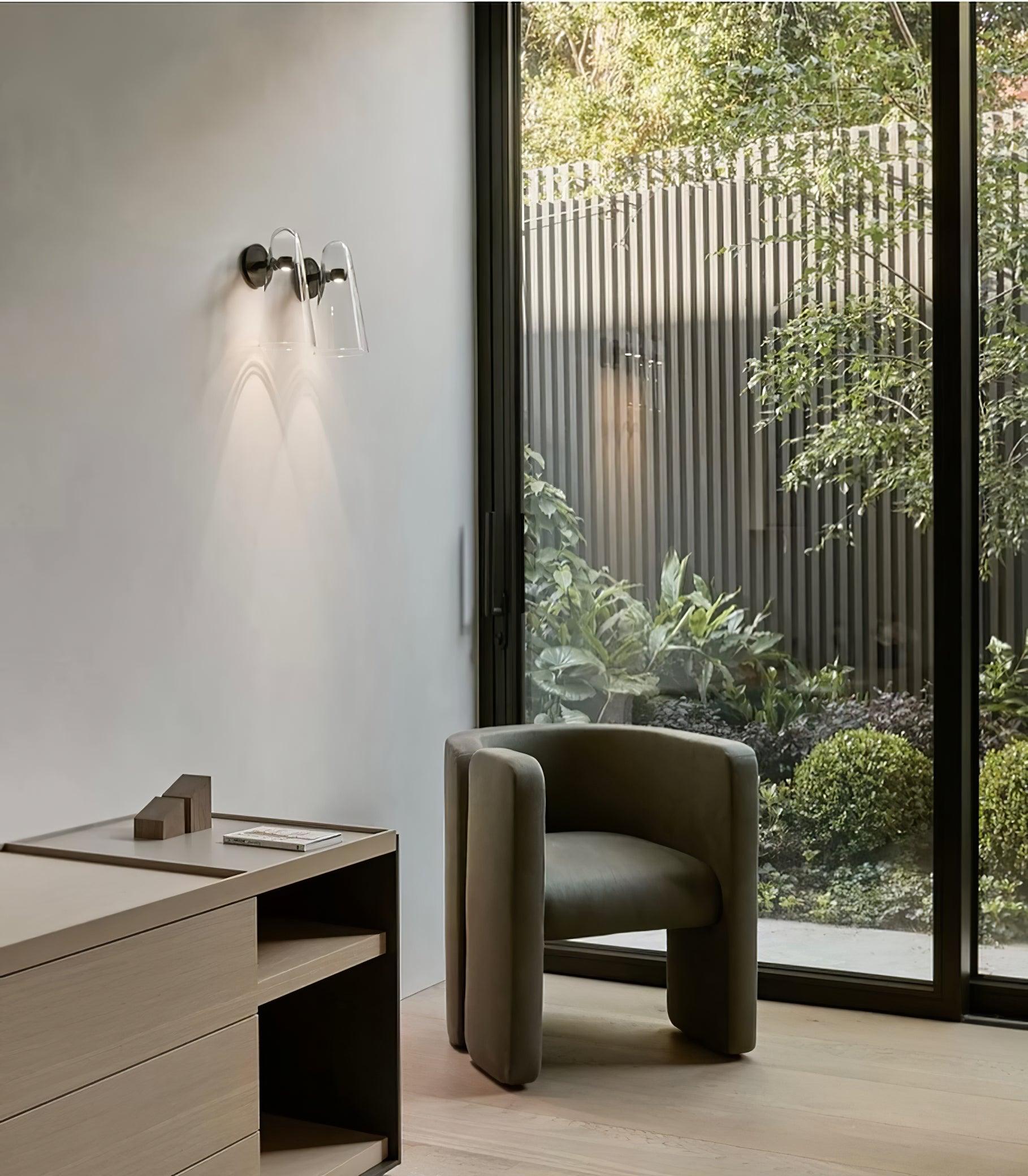 Velivira Conical Glass Wall Light