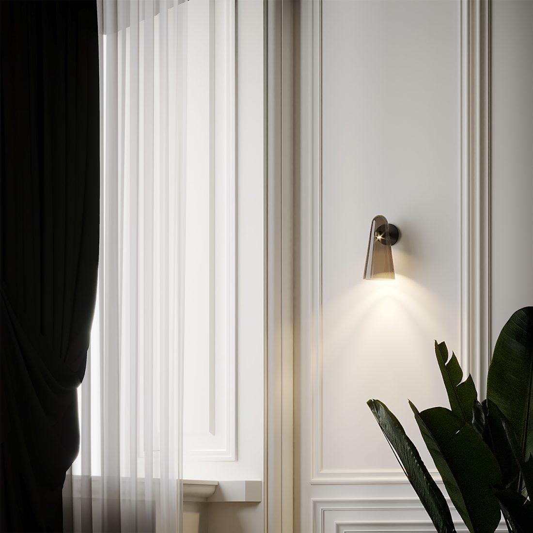 Lioririella Conical Glass Wall Lamp