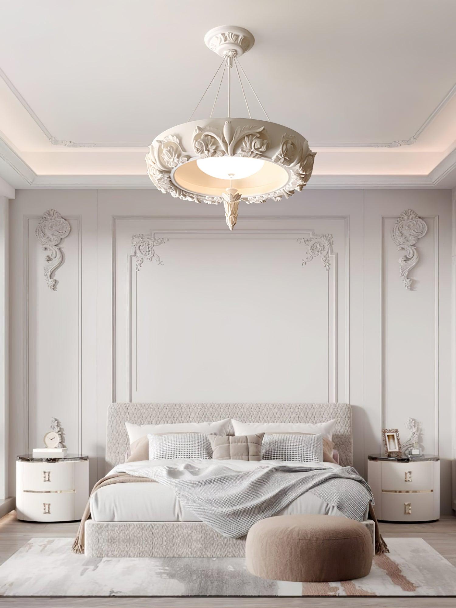 Rococo Plaster Pendant Chandelier