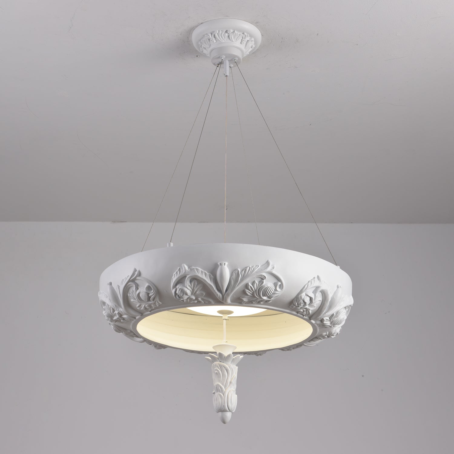 Rococo Plaster Pendant Chandelier