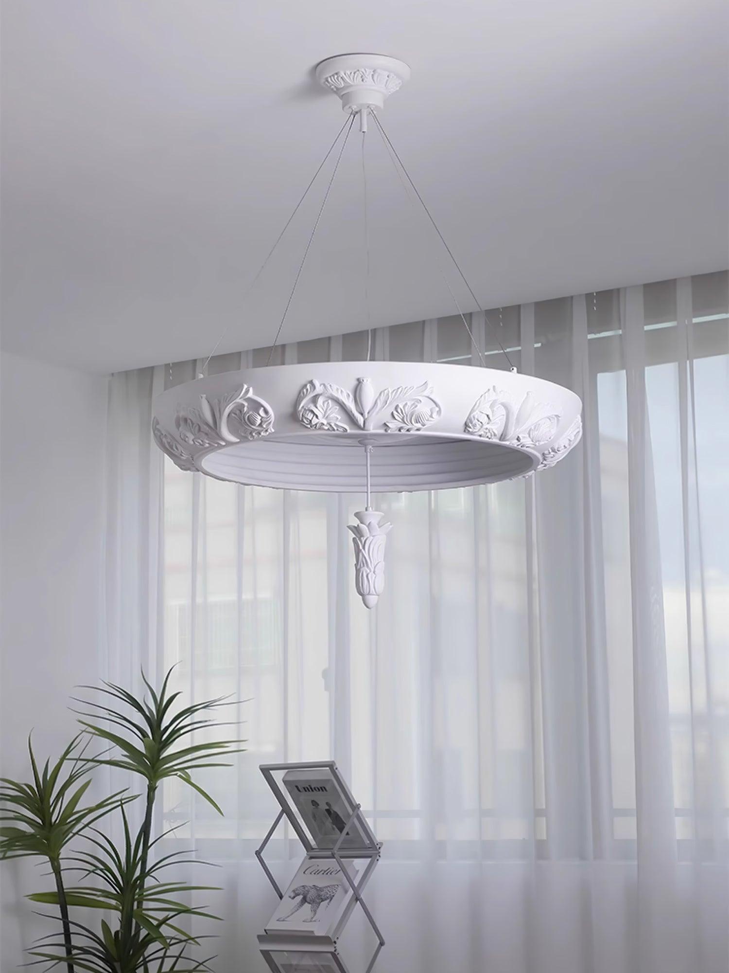 Rococo Plaster Pendant Chandelier